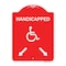 Signmission Handicapped Parking W/ Double Arrows, Red & White Aluminum Sign, 18" x 24", RW-1824-23915 A-DES-RW-1824-23915 - alternate 1